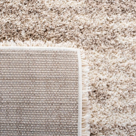 Safavieh 7 x 7 ft. Hudson Shag Power Loomed Square Area Rug; Ivory & Beige SGH206B-7SQ